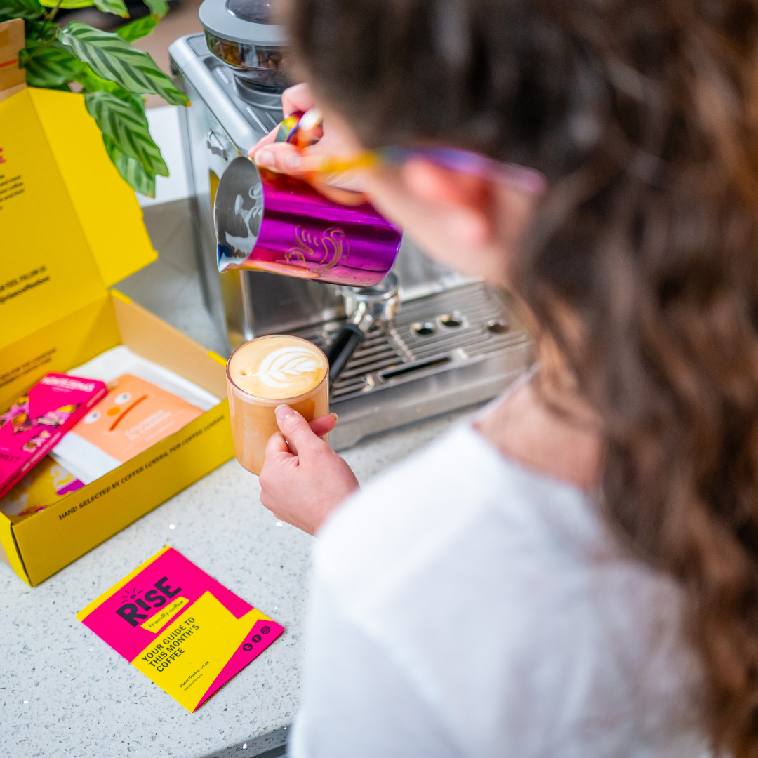 RISE Coffee Box open