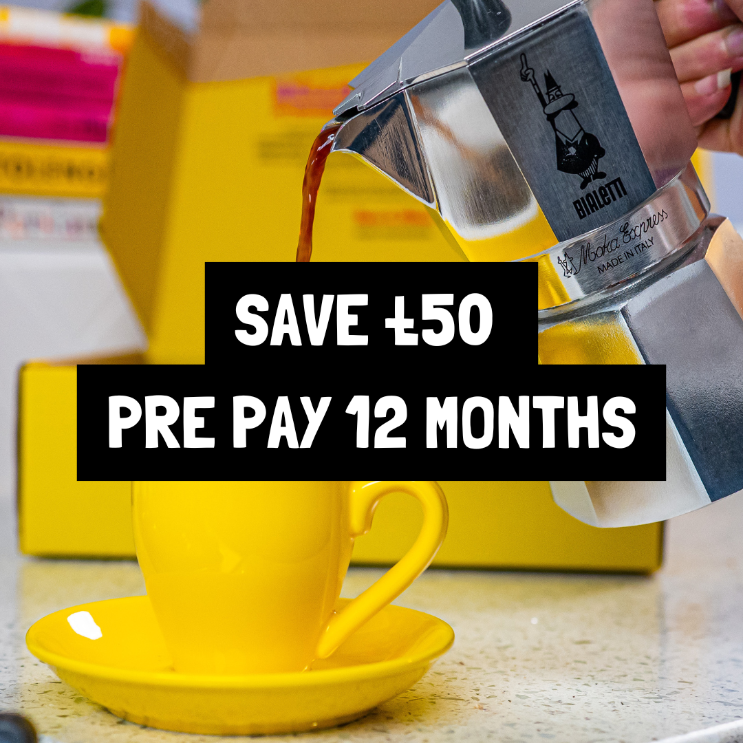 RISE coffee - 12 MONTH PRE PAY & SAVE £50
