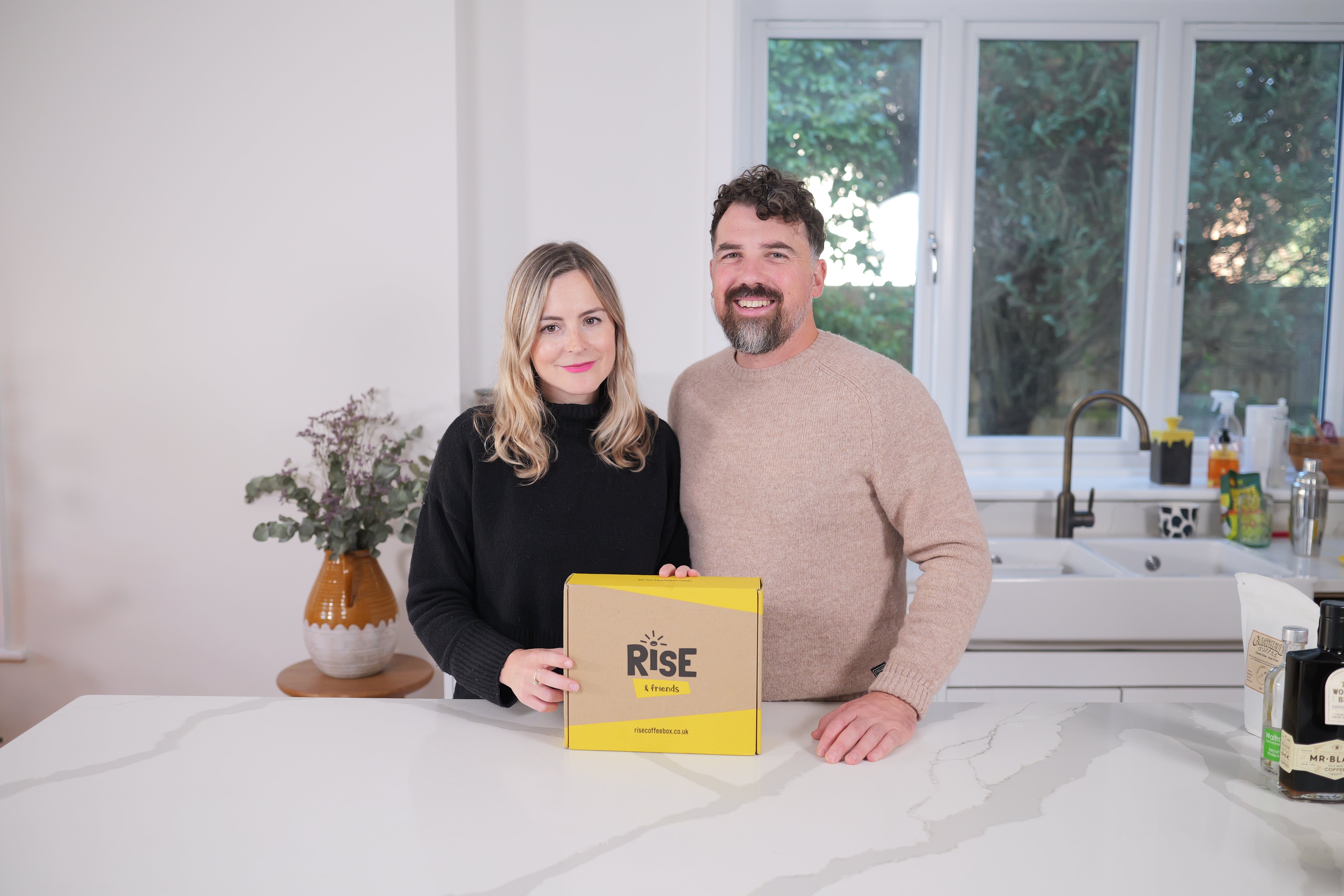 Alice and Ben founders of RISE Coffee