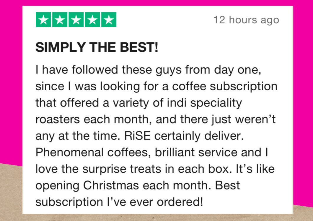 RiSE Coffee Box Subscription